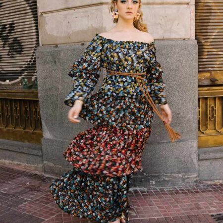 Stunning chiffon maxi dress, part of the 'Too Far Gone' NYFW Collection by Indica Boutique RockStars Clothing