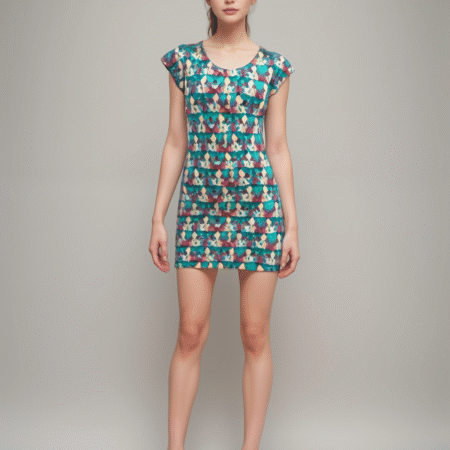 Original printed dress Todd Rundgren inspired, made with elastic and breathable fabric