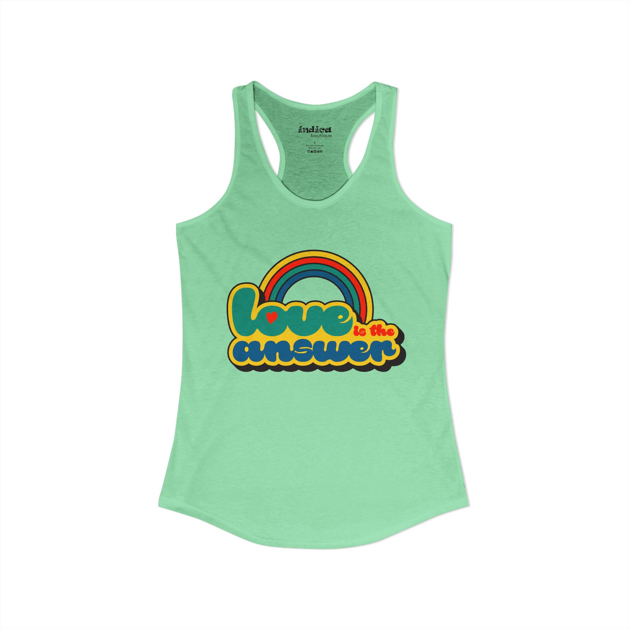 'Love is the Answer' Women's Groovy Tank Top - Image 6