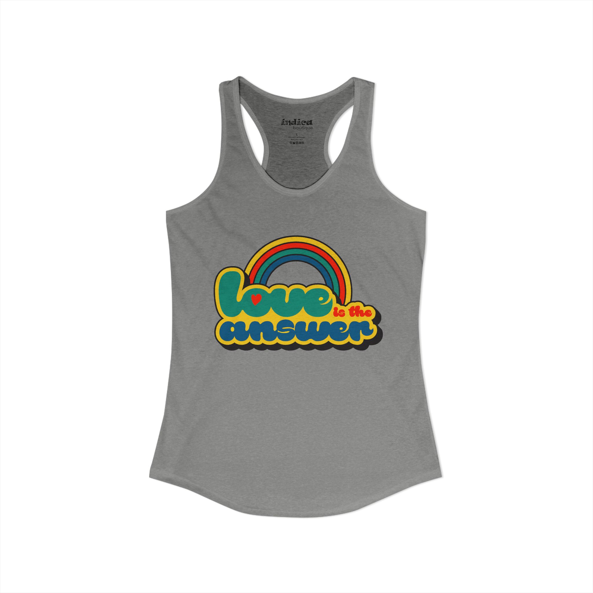 'Love is the Answer' Women's Groovy Tank Top - Image 8