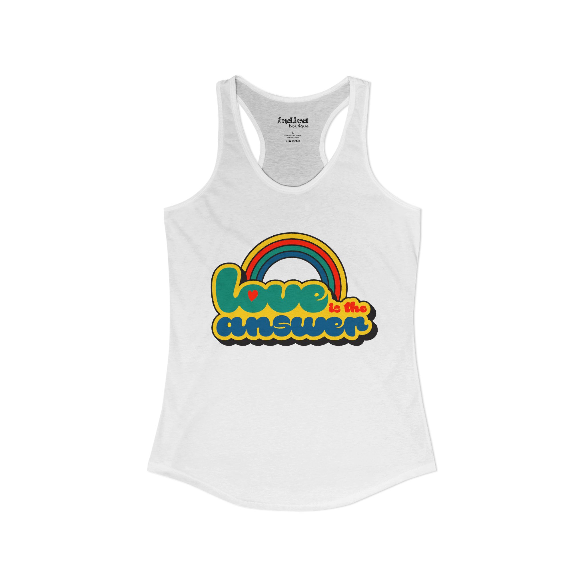 'Love is the Answer' Women's Groovy Tank Top - Image 4
