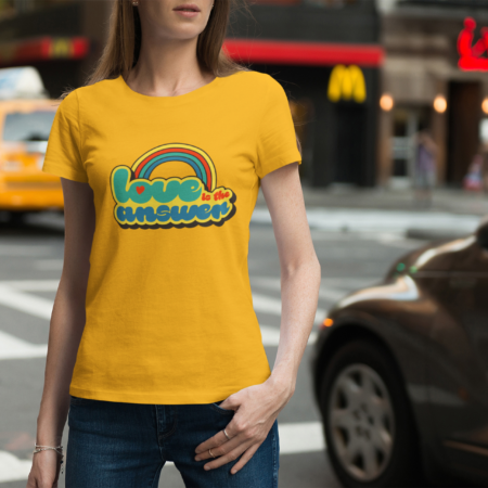 'Love is the Answer' Women's Groovy Tee