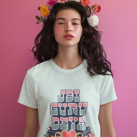 'JAI GURU DEVA OM' Genderless - Dyed T-Shirt - Spiritual Tee