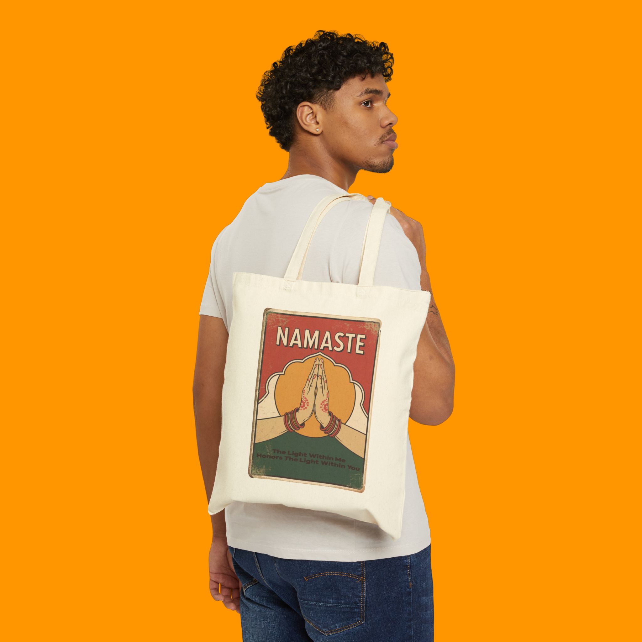 'Namaste' Tote Bag - Eco-Friendly - Image 6