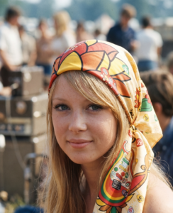 The Rocky guitar scarf silk square